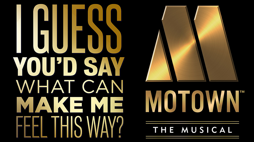 The motown logo with song lyrics