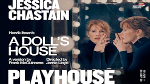 Jessica Chastain looking into a mirror